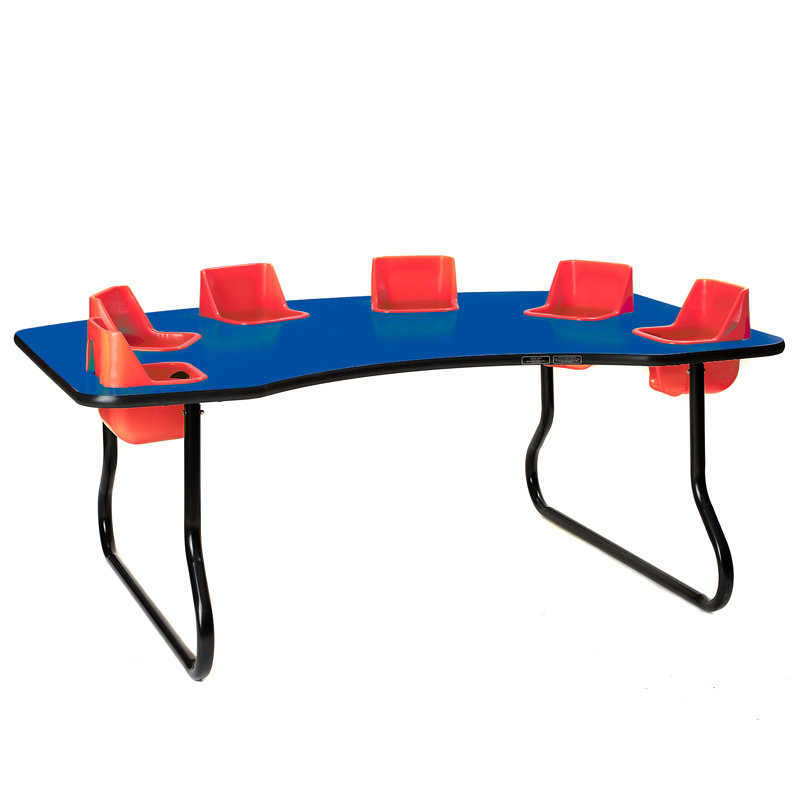 Toddler Tables Laminate Adjustable Novelty 6 Students Activity Table